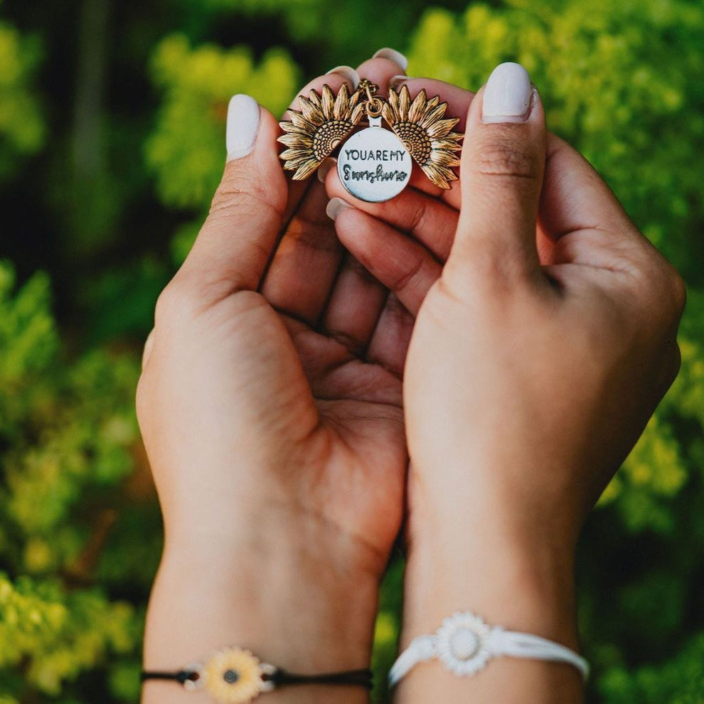 You Are My Sunshine Necklace With Open Locket